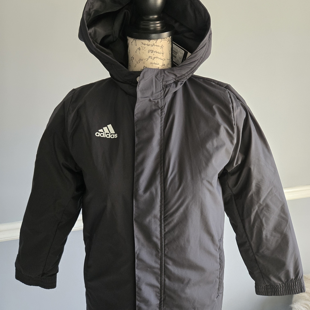 Adidas Kids Black Hooded Winter Jacket